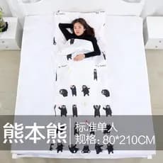 Beishan lobo adulto viagem puro algodão sujo saco de dormir hotel higiênico portátil saco de dormir forro único duplo