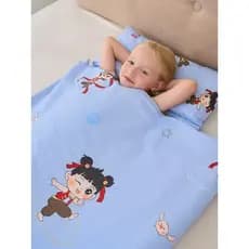 Colcha de algodão puro para estudantes, rolo de ovo para crianças, saco de dormir, colcha para almoço, Nezha, menino, ar