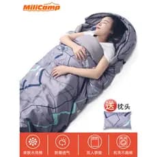 Saco de dormir adulto ao ar livre adulto masculino acampamento outono inverno engrossado à prova de frio interior único