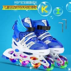 Suporte ajustável crianças Flash completo Inline patins de fileira única patins de quatro rodas