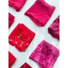 4 peças frete grátis Benming ano vermelho roupa interior feminina PINKGIRL leite seda Briefs ano novo casamento vermelho