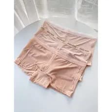 Rosa menina cor da pele calças de segurança de seda gelo feminino Anti-reflexo Nude estilo fino respirável Boxer Briefs