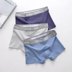 Frete grátis cueca Boxer masculina de malha Modal de algodão grafite interno