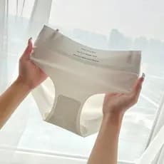 Verão seda legal ~ cintura média luz barriga estreita não-ondulação antibacteriano pêssego quadril 3D seda gelo sem cost