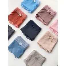 7 ganhe 1 grátis 12 ganhe 2 grátis rosa menina início da primavera novo estilo cor pura leite seda cintura baixa cuecas