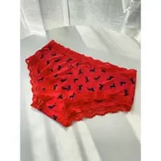 Ano do cavalo festivo vermelho Benming ano calcinha leite seda renda guarnição senhoras Briefs puro algodão virilha