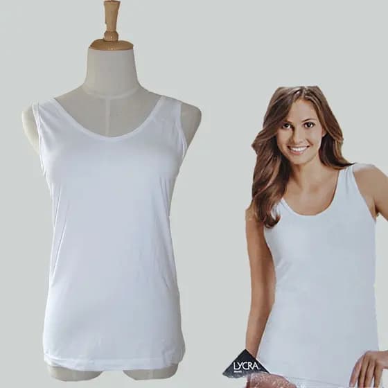Comércio exterior exportado para a alemanha senhoras Bottoming camisola em forma de I algodão puro Plus Size gordura mm