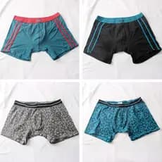 Comércio exterior exportação final pedido cuecas boxer masculinas algodão puro cintura baixa boxer briefs tecido de algo
