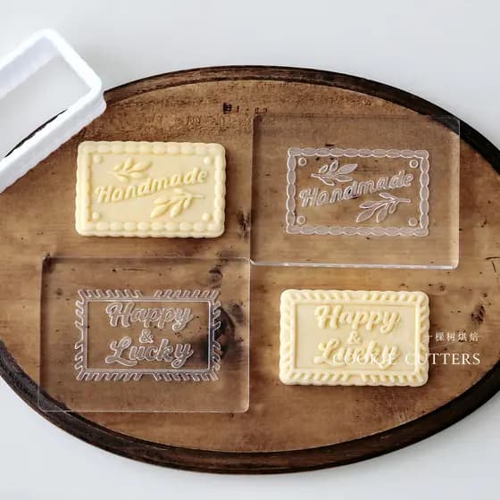 Sanduíche tridimensional feito à mão molde de carimbo de biscoito americano acrílico impressão 3D sorte temporada de for