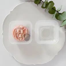 50g tulipa flor bolo tradicional Gourmet Mooncake molde flor Mung feijão bolo molde ornamentos de cerâmica macia ferrame