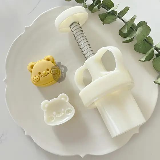 20g30g dos desenhos animados manteiga urso Mid-Autumn Festival Mooncake molde cabeça de urso Pet lanches Mung feijão bol