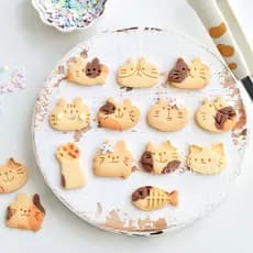Bonito dos desenhos animados gatinho pata peixe biscoito molde tamanho pequeno Hakimi gato Starman gato Pet lanche ferra