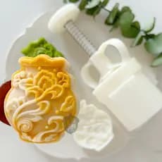 75g estilo antigo azul branco vaso de porcelana Mid-Autumn Festival Mooncake molde nacional na moda estilo palácio vaso