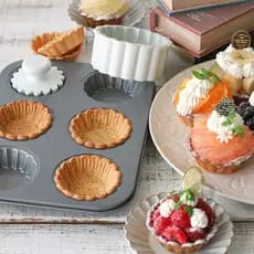 Japão japão COTTA renda genuína 6 peças tart molde frutas tart ovo tart arroz glutinoso barco torta bolo lanche assadeir