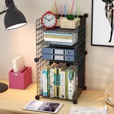 Estante de livros em ferro forjado para estudantes, dormitório, livro simples