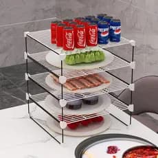 Panela quente colocar prateleira de vegetais Multi-camada mesa de jantar prateleira de mesa ferro frutas bancada de cozi