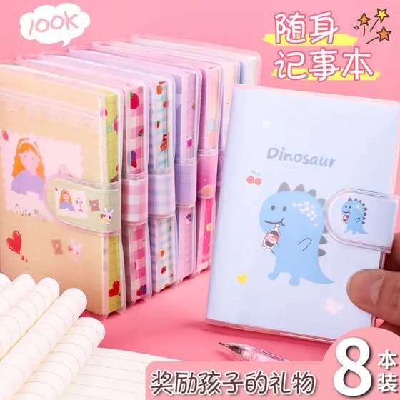 Caderno de bolso portátil bonito mini a7 pequeno caderno portátil caso de borracha notebook menina pequeno caderno mini