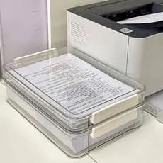 T teste de armazenamento de papel arrumado ferramenta útil grande capacidade transparente plástico conta livro júnior do