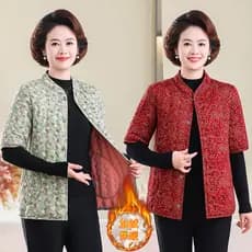 Roupas da mãe outono inverno novo estilo colete de meia-idade roupas femininas idosas roupas de inverno jaqueta de manga