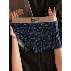 10A roupa interior masculina antibacteriana Oracle osso Retro novo estilo Boxer Briefs confortável solto respirável mead