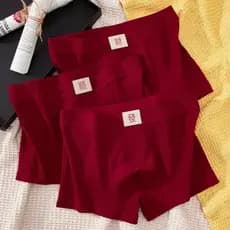 Grande vermelho amor roupa interior masculina ano novo algodão cintura média boxer tamanho grande boxer Briefs Benming a