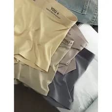 Roupa interior masculina de seda gelo fina cintura média primavera verão respirável meninos sem costura roupa interior S