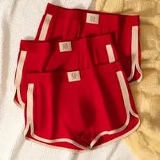 Grande algodão vermelho roupa interior masculina ano novo algodão meados de cintura boxer tamanho grande boxer calças co