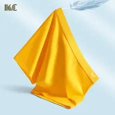 KC Roupa íntima masculina de algodão puro seda amoreira antibacteriana cueca boxer masculina amarela pura Shorts boxer B