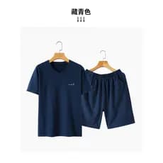 Pijamas masculinos de manga curta puro algodão juventude verão Plus Size Casual ao ar livre Wear fino simples Homewear t