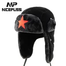Chapéu de algodão masculino inverno quente proteção de ouvido Lei Feng chapéu velo engrossado outono inverno à prova de