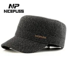 Outono inverno chapéu masculino inverno quente proteção de ouvido boné de pico de meia-idade idosos chapéu masculino for