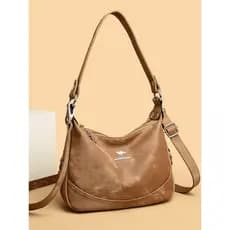 Bolsa mãe de meia-idade feminina 2026 novo estilo veludo dourado moda pequena bolsa feminina de couro macio portátil bol