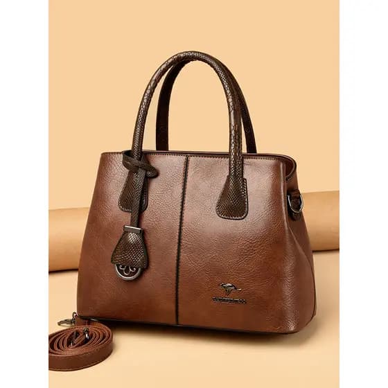 2026 novo estilo bolsa de couro genuíno High-End grande saco senhoras couro genuíno mãe de meia-idade atmosfera elegante