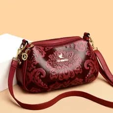 Bolsa de couro genuíno feminino 2026 novo estilo High-End estilo chinês Retro elegante mãe saco de meia-idade um-Shou