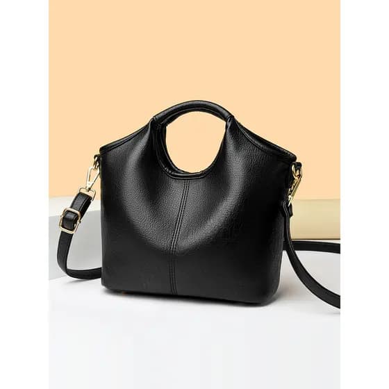 Bolsa balde de couro genuíno feminina 2026 novo estilo de couro macio bolsa feminina de meia-idade bolsa mãe feminina Al