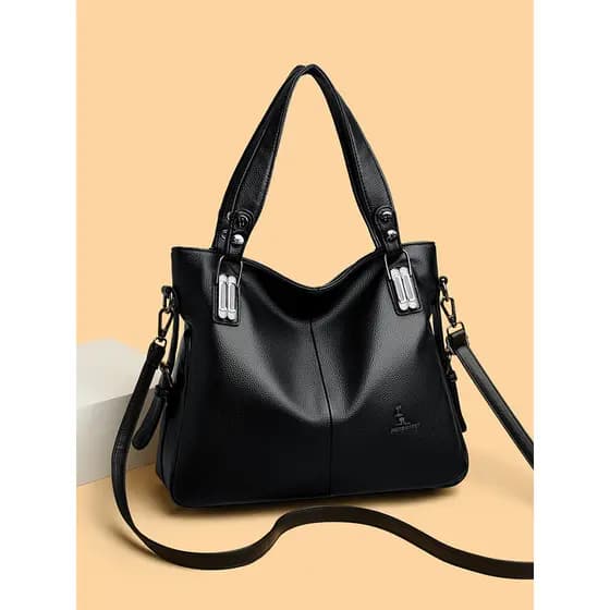Bolsa de couro genuíno de grande capacidade 2026 novo estilo All-Match bolsa mãe de meia-idade bolsa feminina de couro m
