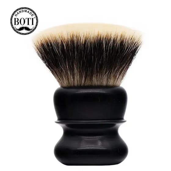 Pody escova de barbear ébano série clássica cabo de madeira com SHD gigante NC Peeling duplo texugo cabelo nó escova de