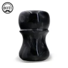 BOTI Escova de barbear com cabo para barba Escova preta com Glitter para corte masculino Escova especial feita à mão
