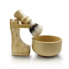 BOTI BOTI Escova inteira de cerdas de fibra conjunto de escova de barbear barbearia escova de limpeza de barba escova de