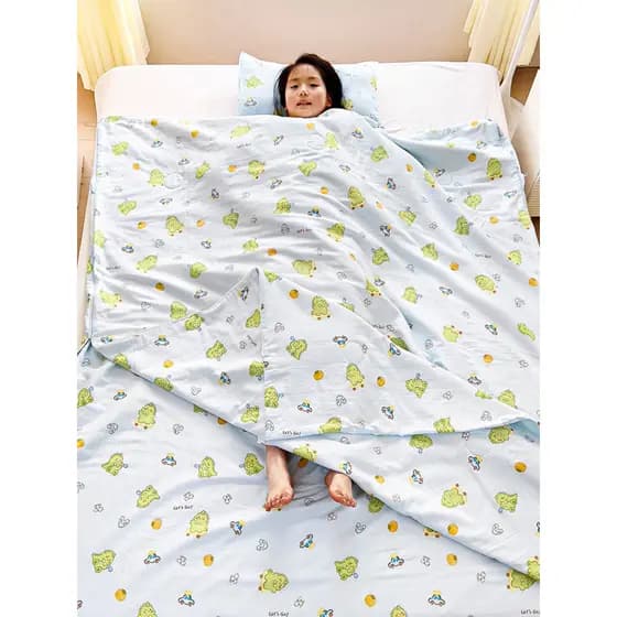 Colcha de algodão à prova de chute, ferramenta útil para acampamento ao ar livre, saco de dormir adulto, verão, fino, pu