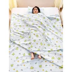 Colcha de algodão à prova de chute, ferramenta útil para acampamento ao ar livre, saco de dormir adulto, verão, fino, pu