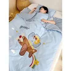 Todo o algodão médio grande crianças saco de dormir outono inverno crianças à prova de chute colcha ferramenta útil meni