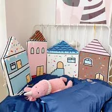 Ins bebê dos desenhos animados crianças cama Surround jogo do bebê anti-colisão cabeça anti-colisão Guardrail defletor p