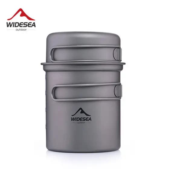 Widesea conjunto de pote acampamento produtos titânio puro potes acampamento leve portátil caminhadas escalada ao ar liv