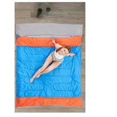Saco de dormir duplo adulto outono inverno casal acampamento almoço interno à prova de frio quatro estações quente viage