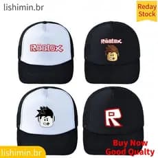 Boné de moda Roblox, boné de beisebol infantil fofo, chapéu de sol ajustável de alta qualidade, versão infantil.