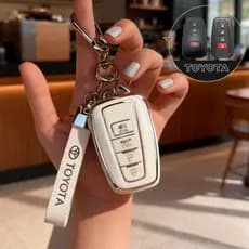 Adequado para Toyota Prius, Camry, Corolla, C-HR, CHR, RAV4, Prado, porta-chaves, acessórios para carro AT9Y.
