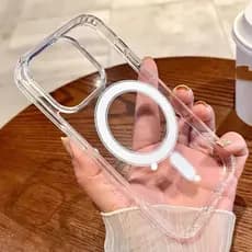 Capa Capinha Magnética Space Transparente Anti Impacto TPU Case Apple IPhone 7 8 SE 11 12 13 14 15 16 17 Pro Max 17 Air