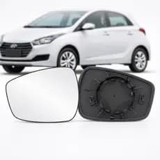 Espelho Do Retrovisor + Base Hyundai Hb20 2012 A 2019 Completo Lado Direito Lado Esquerdo Novo Lente Convexa