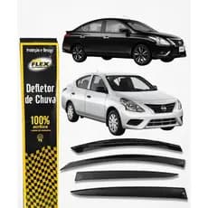 Defletor Calha Nissan Versa 2011 A 2020 Proteção Para Chuva Fixação com Primer  Nacional Qualidade Premium